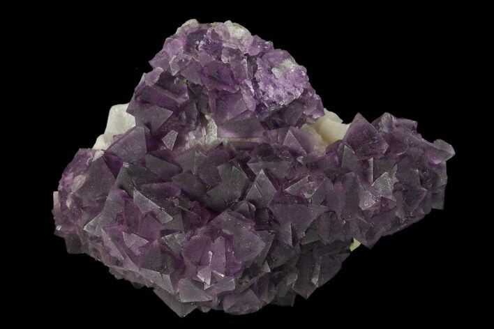 Purple Octahedral Fluorite Crystal Cluster - China #149675